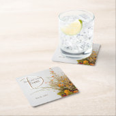 Blume mit weißem Holzfall Hochzeiten von Untersetz Rechteckiger Pappuntersetzer (Vor Ort)