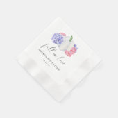 Blume mit weißem Kürbis und Hydrangea Hochzeit Serviette (Ecke)