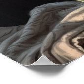 Blume mit weißem Pergament Art Print Poster (Ecke)