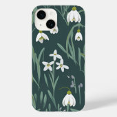 Blume mit weißem Schnee auf Grün Case-Mate iPhone Hülle (Rückseite)