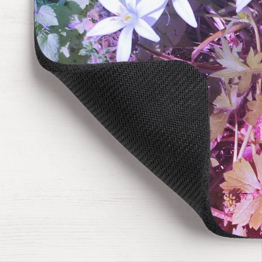 Blume mit weißem Stern Mousepad (Ecke)
