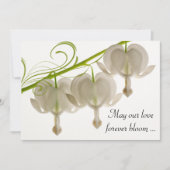 Blume mit weißen Blutungen Einladung (Vorderseite)