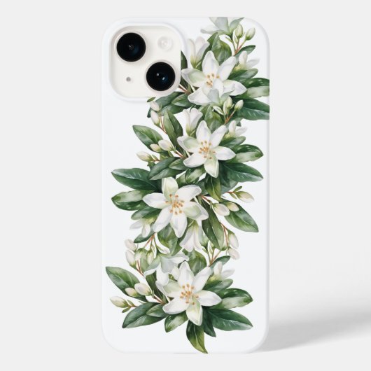 Blume mit weißer Blumenbeete Case-Mate iPhone Hülle (Rückseite)