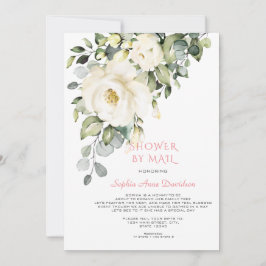 Blume mit weißer Creme Kinderdusche per Post Einladung