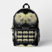 Blume mit weißer Rose in voller Blüte Personalisie Bedruckter Rucksack (Vorderseite)