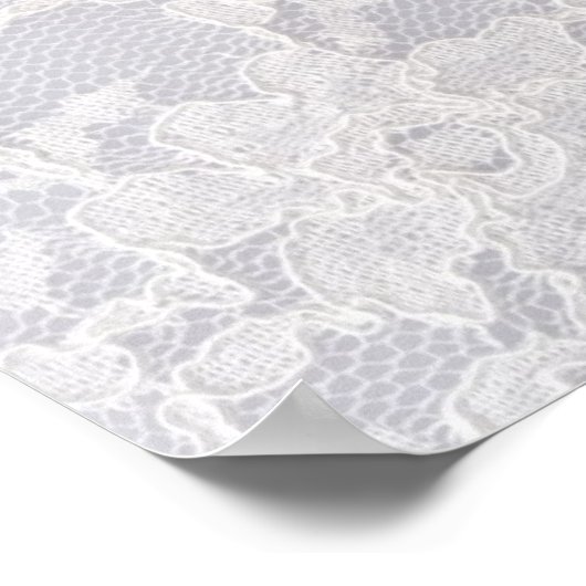 Blume mit weißer Spitze Muster Hintergrund pur Poster (Ecke)