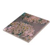 Blume mit weißer und rosa Digitalkunst Fliese (Seite)