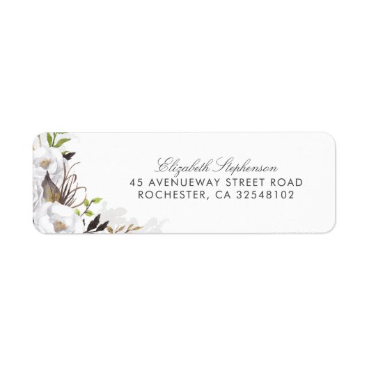 Blume mit weißer Wasserfarbe Romantische Hochzeit (Vorne)