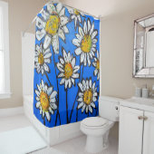 Blume mit White Pedals Duschvorhang (Beispiel)