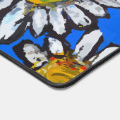 Blume mit White Pedals Schreibtischunterlage (Ecke)