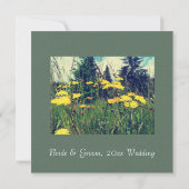 Blume mit wildem Löwenzahn Christlich Einladung (Rückseite)