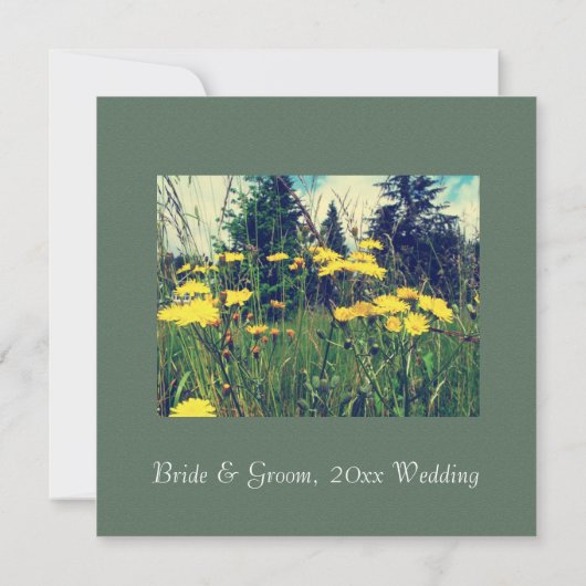 Blume mit wildem Löwenzahn Christlich Einladung (Rückseite)