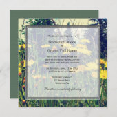 Blume mit wildem Löwenzahn Einladung (Vorne/Hinten)