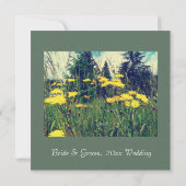 Blume mit wildem Löwenzahn Einladung (Rückseite)