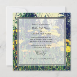 Blume mit wildem Löwenzahn Einladung