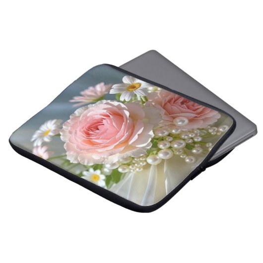Blume mit zeitloser, extravaganter Eleganz Laptopschutzhülle (Vorne Oben)