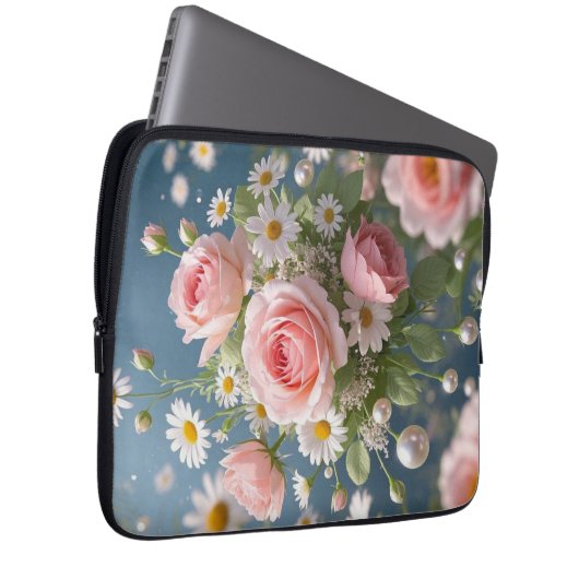 Blume mit zeitloser, extravaganter Eleganz Laptopschutzhülle (Vorne Rechts)