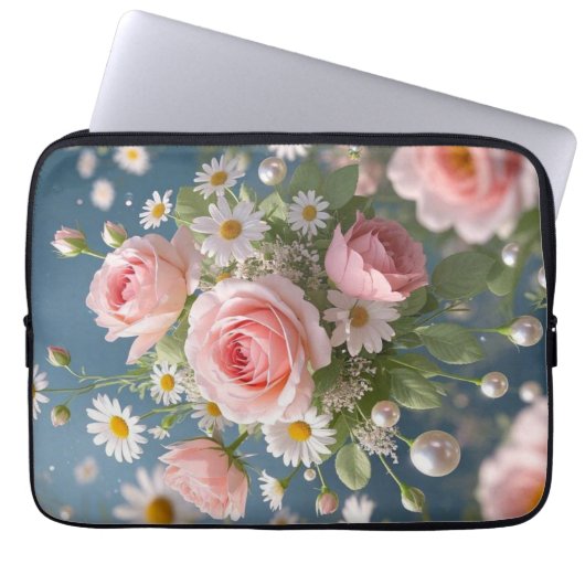Blume mit zeitloser, extravaganter Eleganz Laptopschutzhülle (Vorderseite)