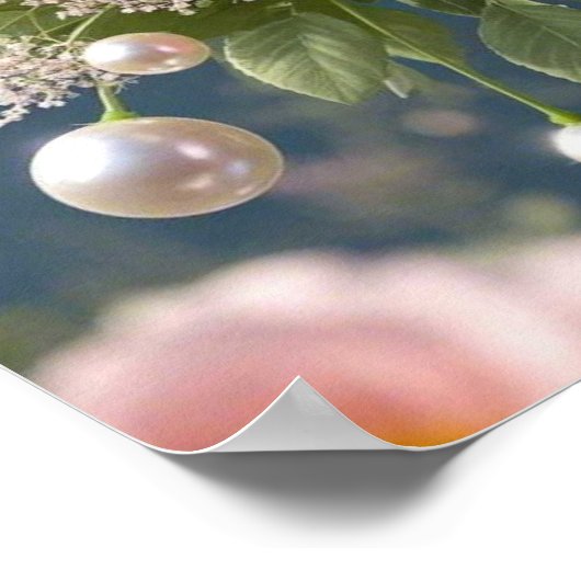 Blume mit zeitloser, extravaganter Eleganz Poster (Ecke)