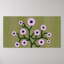 Blume mit Zweigstellen, Wall Art Poster