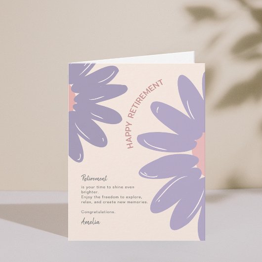 Blume Mitarbeiter glückliche Rentenkarte Einladung