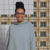 Blume Mitte des Jahrhunderts Symmetrie Art Deco Be Fliese