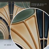 Blume Mitte des Jahrhunderts Symmetrie Art Deco Be Fliese