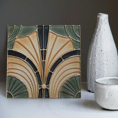 Blume Mitte des Jahrhunderts Symmetrie Art Deco Be Fliese