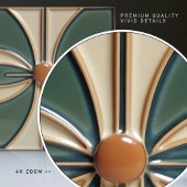 Blume Mitte des Jahrhunderts Symmetrische Kunsthan Fliese