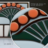 Blume Mitte des Jahrhunderts Symmetrische Kunsthan Fliese