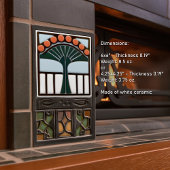 Blume Mitte des Jahrhunderts Symmetrische Kunsthan Fliese