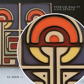 Blume Mitte des Jahrhunderts Symmetrische Kunsthan Fliese