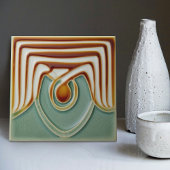 Blume Mitte des Jahrhunderts Symmetrische Kunsthan Fliese