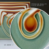 Blume Mitte des Jahrhunderts Symmetrische Kunsthan Fliese