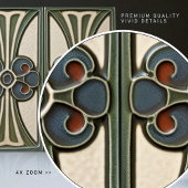 Blume Mitte des Jahrhunderts Symmetrische Kunsthan Fliese