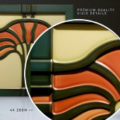 Blume Mitte des Jahrhunderts Symmetrische Kunsthan Fliese