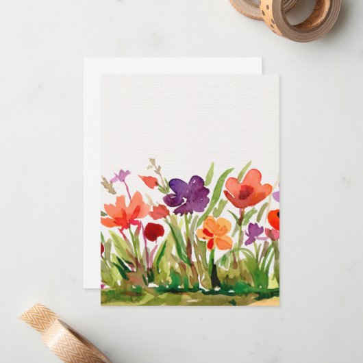 Blume Mitteilungskarte (Vorderseite/Rückseite Beispiel)