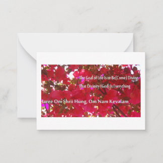 Blume Mitteilungskarte