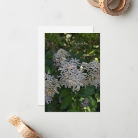 Blume Mitteilungskarte (Vorderseite/Rückseite Beispiel)