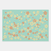 Blume-Mix-Muster Geschenkpapier Set (Vorderseite 3)