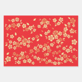 Blume-Mix-Muster Geschenkpapier Set (Vorderseite)