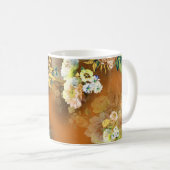 Blume Mix: Orange Hintergrund Kaffeetasse (VorderseiteRechts)