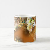 Blume Mix: Orange Hintergrund Kaffeetasse (Mittel)