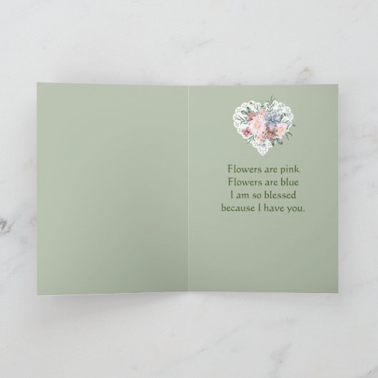 Blume Mixed Garden Feiertagskarte (Innenseite)