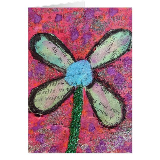 Blume Mixed Media Collage, Jeder Anlass (Vorne)