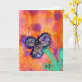 Blume Mixed Media Geburtstag Karte (Gelbe Blume)