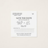 Blume Moderne, elegante Wasserfarbe Save the Date (Rückseite)