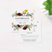Blume Moderne, elegante Wasserfarbe Save the Date (Schreibtisch)