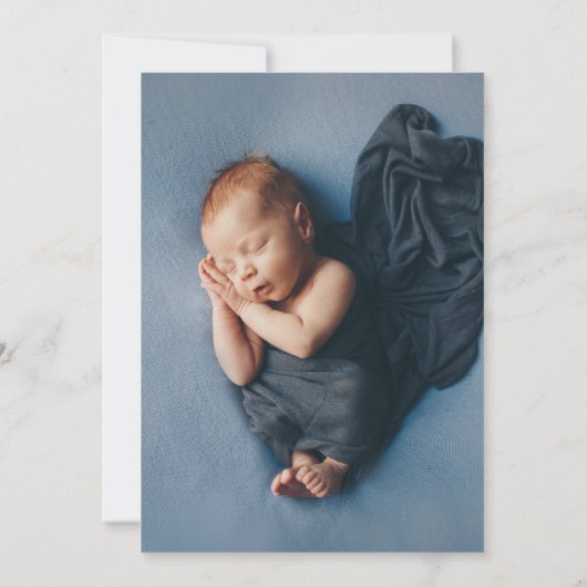 Blume moderne Taufe Einladung (Rückseite)