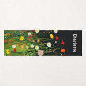 Blume Moderner Garten Personalisiert Name Yogamatte (Vorderseite (Horizontal))